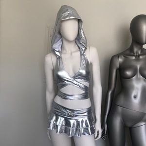 Roma Silver Hooded Two-Piece Set